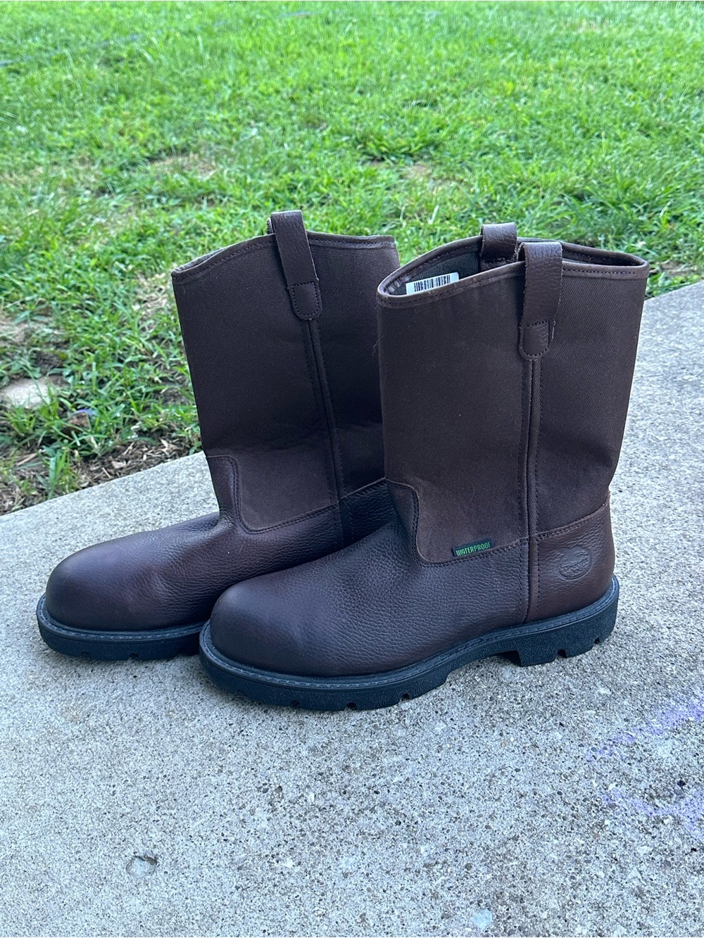 Men’s Georgia Boot Brown Pull-On Work Boots 9.5 M.